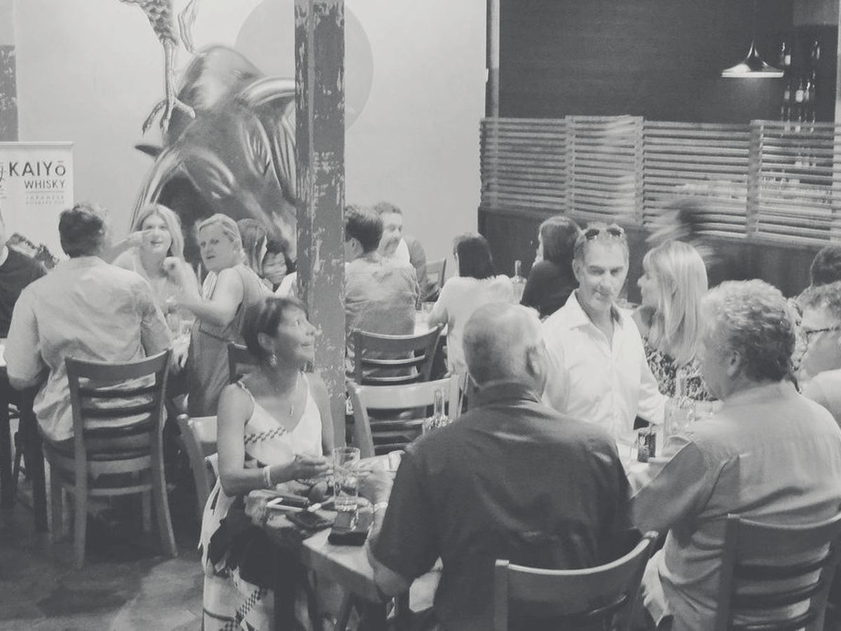 A dining room in service